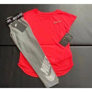 NWT Nike Metallic Tunic & Leggings Set Girls Size 6